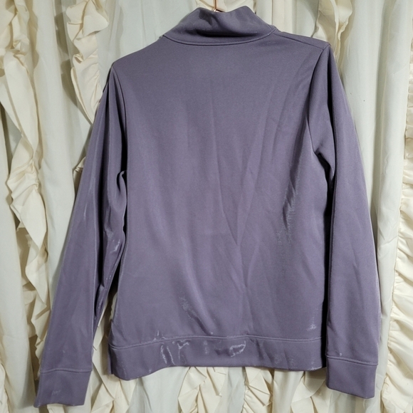 Under Armour Fleece Mock Neck Mirage Pullover Sweatshirt Medium Lavender Pocket - Picture 7 of 9